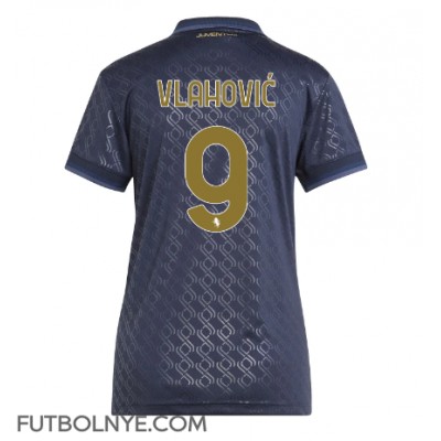 Camiseta Juventus Dusan Vlahovic #9 Tercera Equipación para mujer 2024-25 manga corta Camiseta Juventus Dusan Vlahovic #9 Tercera Equipación para mujer 2024-25 manga corta